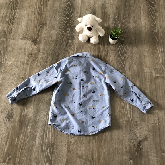 2-Piece Animal Button-Front Shirt & Pant Set - Picture 4 of 11